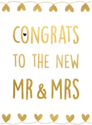 Huwelijk felicitatie Engels